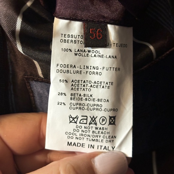 ETRO Milano Italian Wool, Silk/Cupro Lined Striped Designer Blazer - Picture 11 of 12